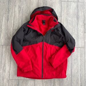 Men's The North Face Red Grey Condor Triclimate Apex Jacket Large